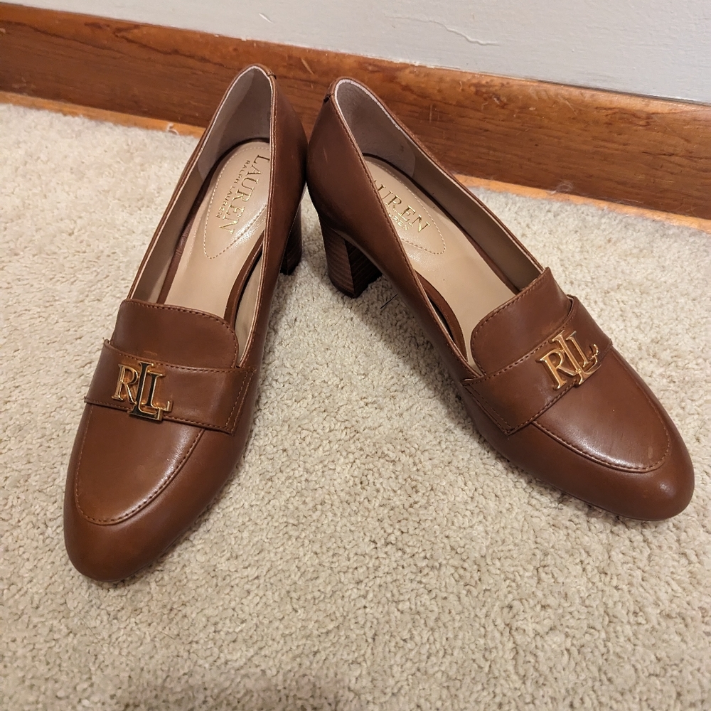 Lauren Ralph Lauren Size 5B Tan Leather Pumps